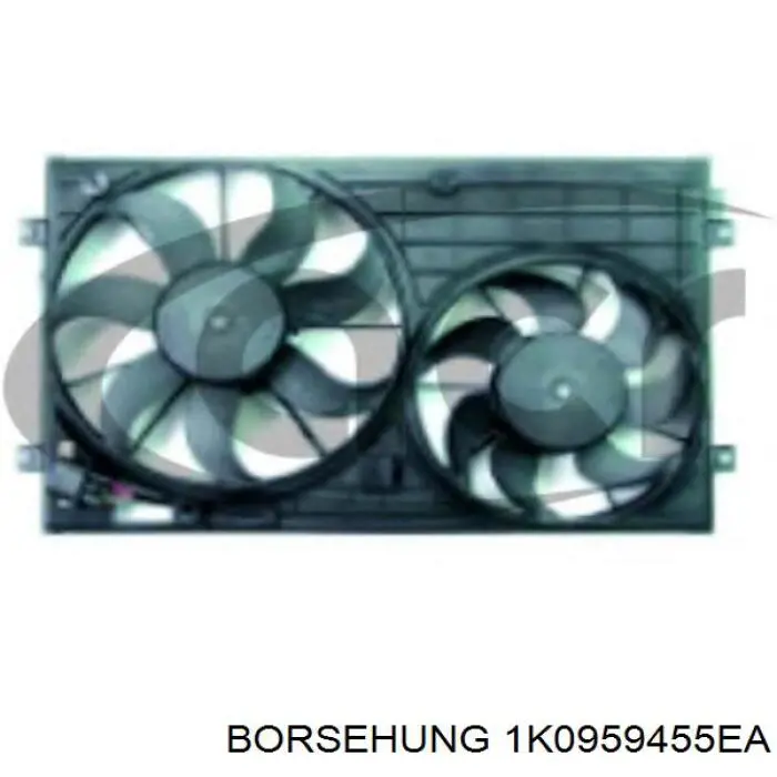 1K0959455EA Borsehung ventilador (rodete +motor refrigeración del motor con electromotor, izquierdo)