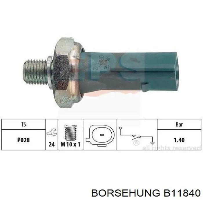 Sensor de presión de combustible para Volkswagen Passat (B7, 362)