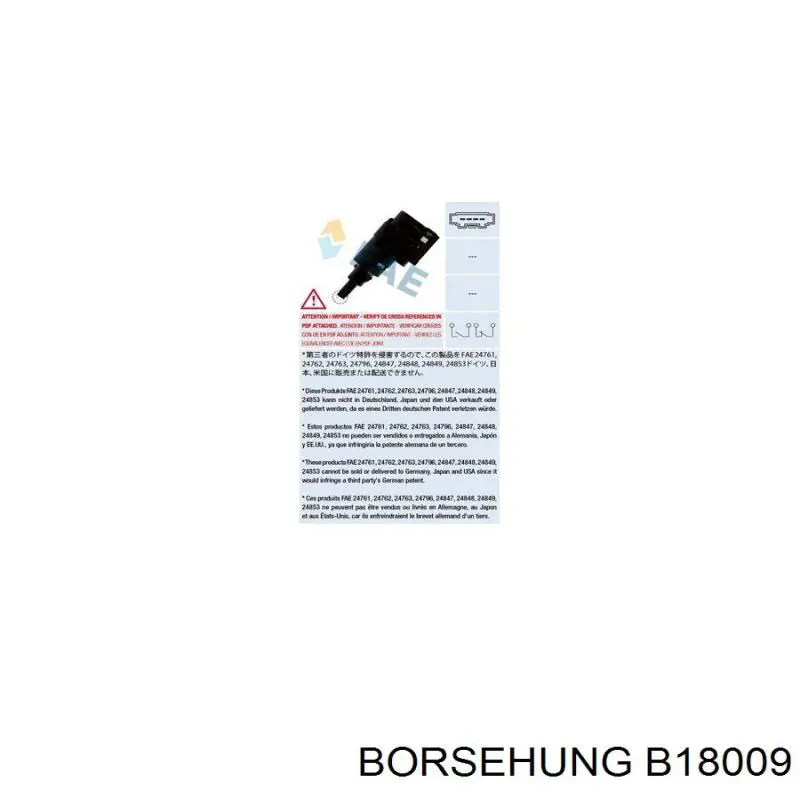 B18009 Borsehung interruptor luz de freno