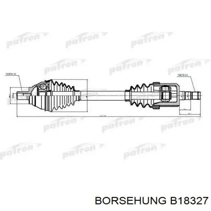 B18327 Borsehung Semieje delantero izquierdo