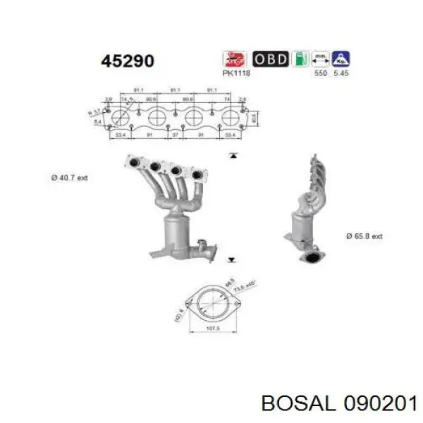 Comprar 18407581067 BMW Colector de escape
