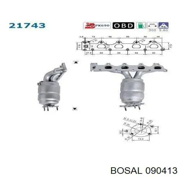 Comprar 090413 Bosal Silenciador delantero