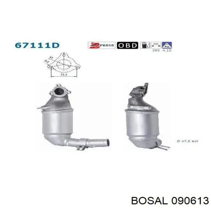 Catalizador Bosal 090613 precio, desde 229,71 EUR