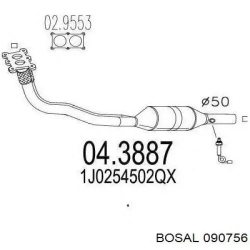 090-756 Bosal catalizador