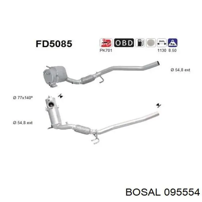 Comprar 1K0254700J VAG Silenciador delantero