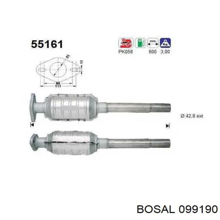 Comprar 099190 Bosal Catalizador