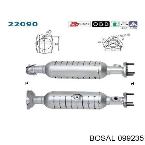 099-235 Bosal catalizador