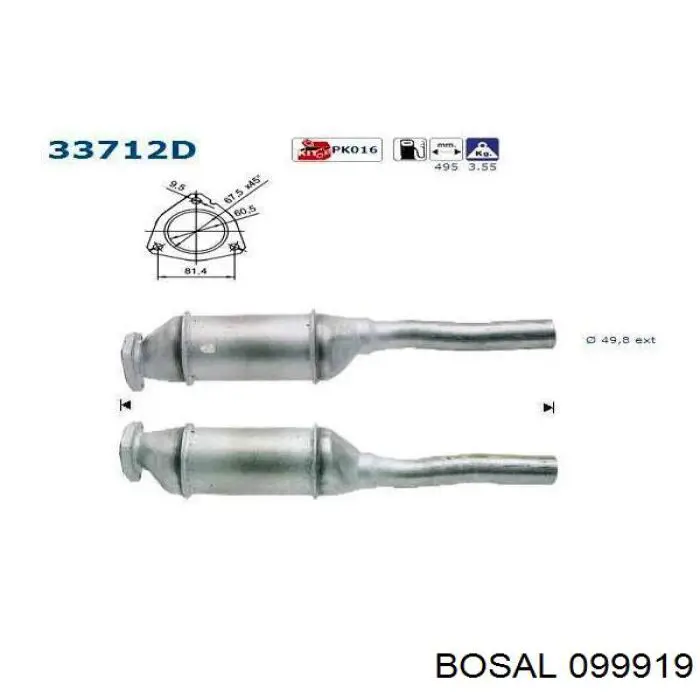 099-919 Bosal catalizador