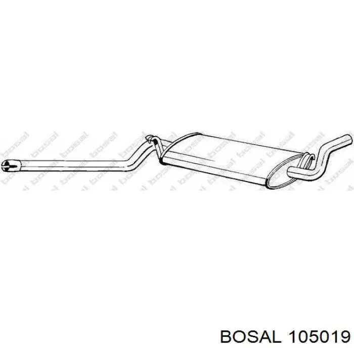 105019 Bosal Silenciador central