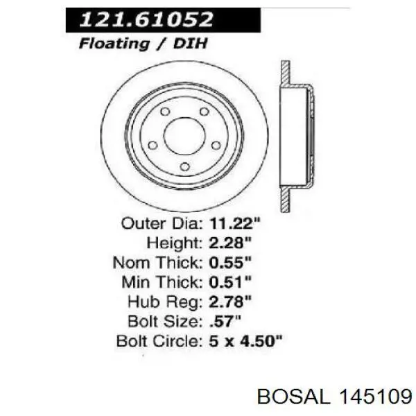 145109 Bosal silenciador posterior