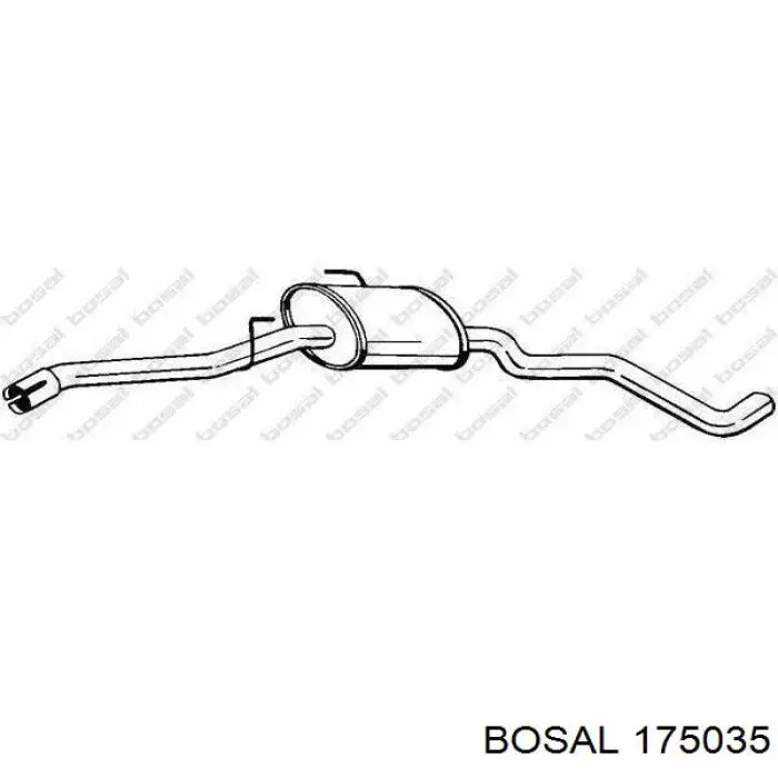 Silencioso trasero Mercedes A2034904921