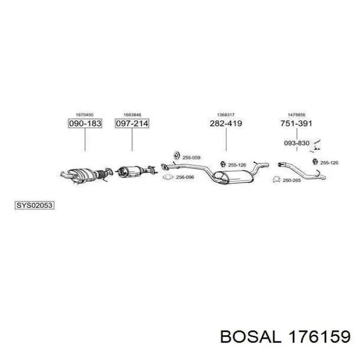 176159 Bosal silenciador del medio