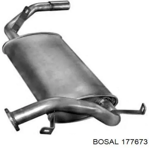 Silenciador trasero 177673 Bosal