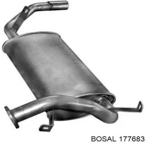 Silenciador trasero 177683 Bosal