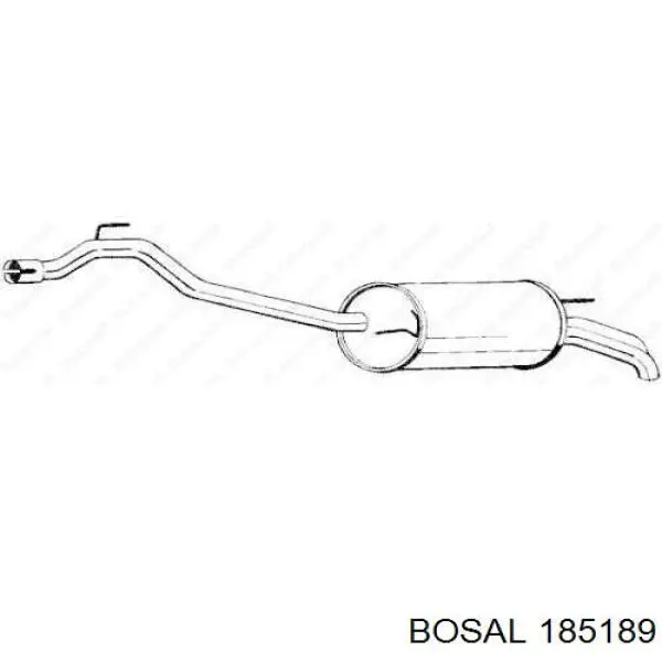 Silenciador trasero 185189 Bosal