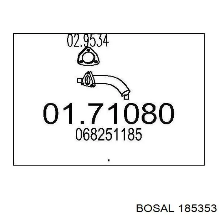 185353 Bosal silenciador posterior
