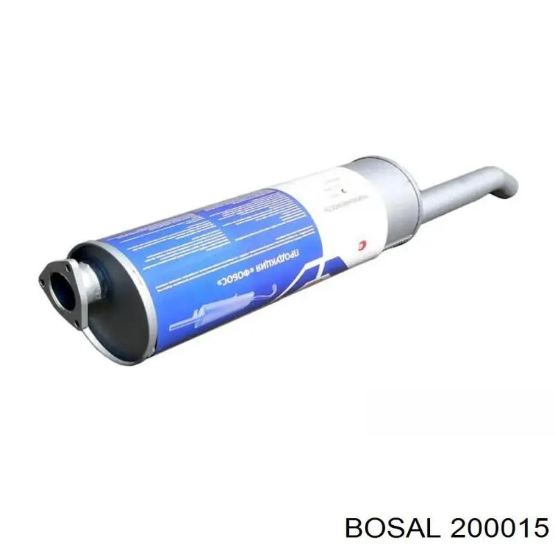 Silenciador trasero 200015 Bosal