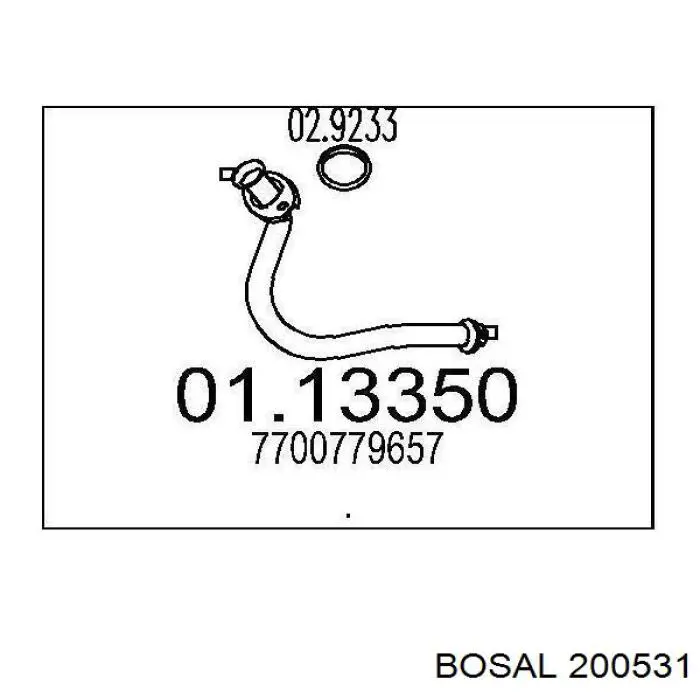 BS 200-531 Bosal silenciador posterior