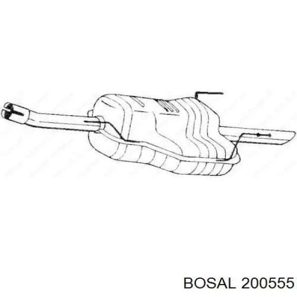 200-555 Bosal silenciador posterior