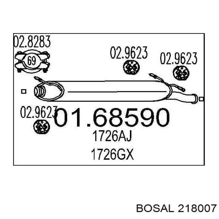 BS 218-007 FPS silenciador posterior