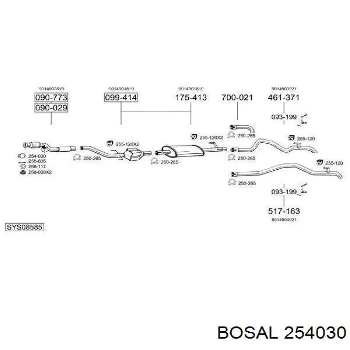 Comprar A2024900641 Mercedes Abrazadera del colector de escape