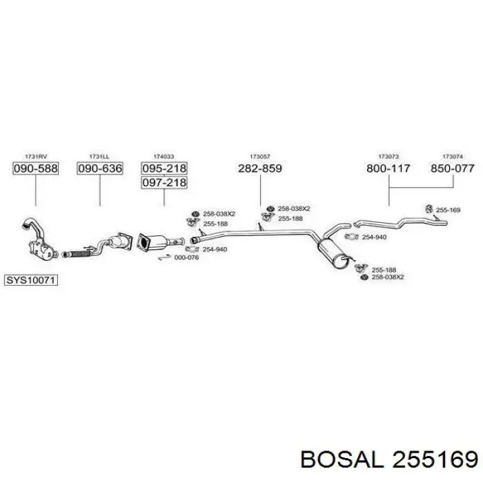 Comprar 255169 Bosal Soporte de tubo de escape