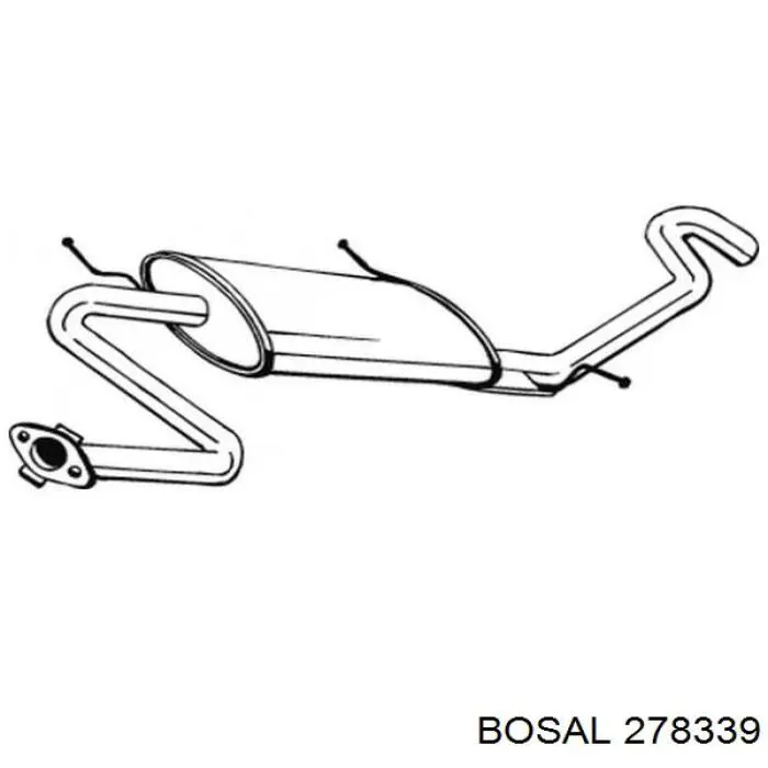 Silenciador trasero Bosal 278339 precio, desde 68,41 EUR