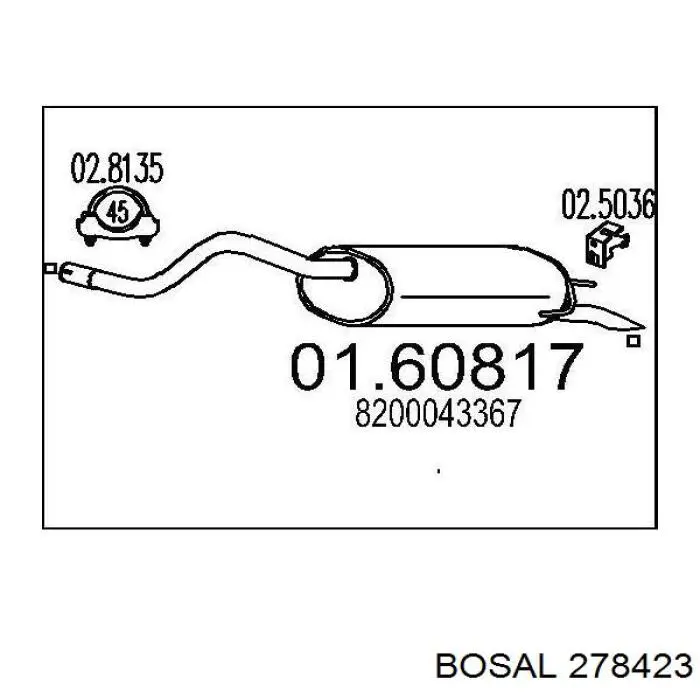 Comprar 3695400 Starline Silenciador trasero