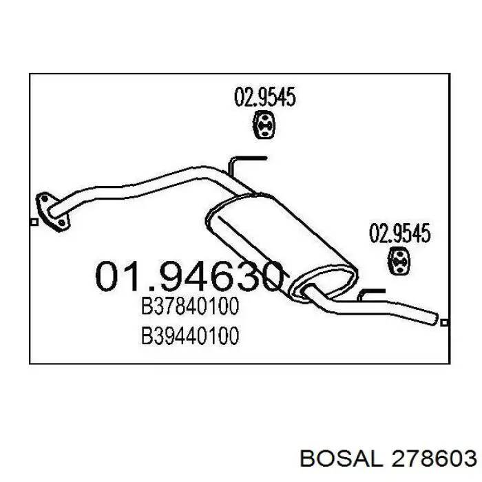 Comprar 278603 Bosal Silenciador trasero