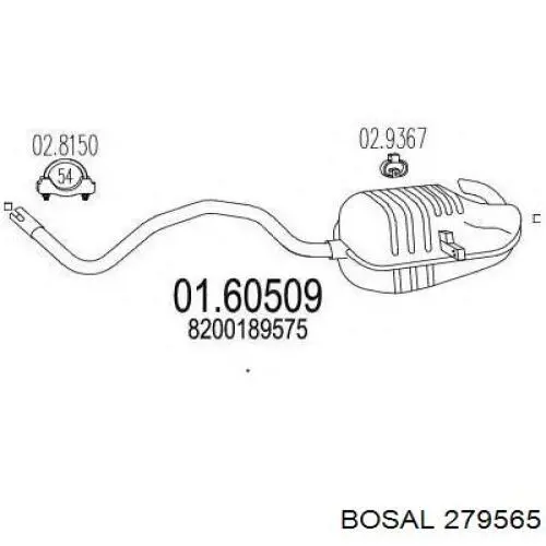 Silenciador trasero Renault (RVI) 200101367R precio, desde 103,77 EUR