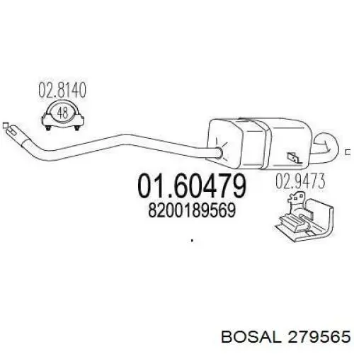 Comprar 200101367R Renault (RVI) Silenciador trasero