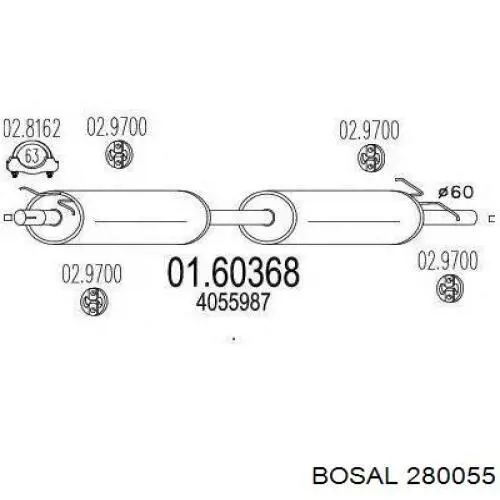 1518349 Ford silenciador del medio