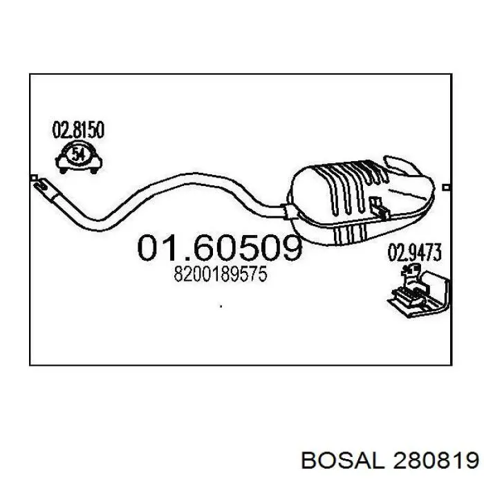 280819 Bosal silenciador posterior