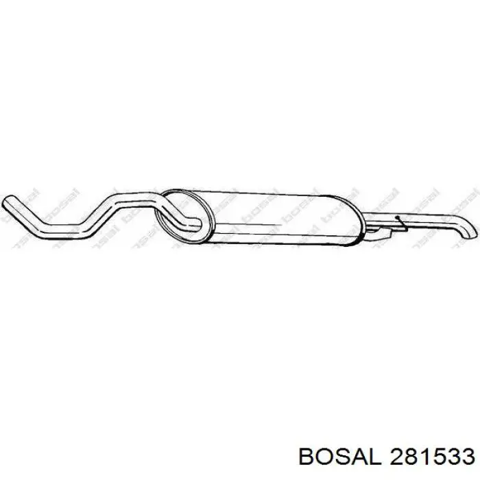 Silenciador trasero Bosal 281533 precio, desde 86,51 EUR