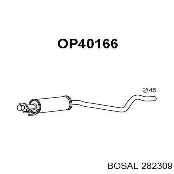Silenciador del medio para Opel Astra (56, 57)