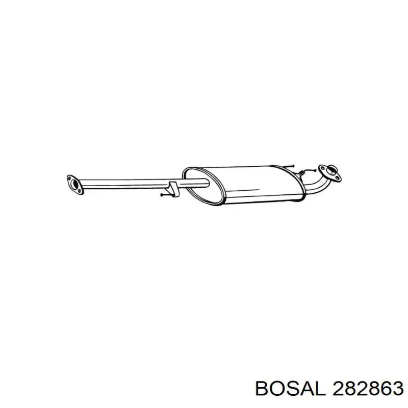 Silenciador central Bosal 282863