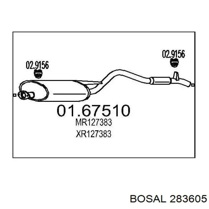 Comprar 283605 Bosal Silenciador central