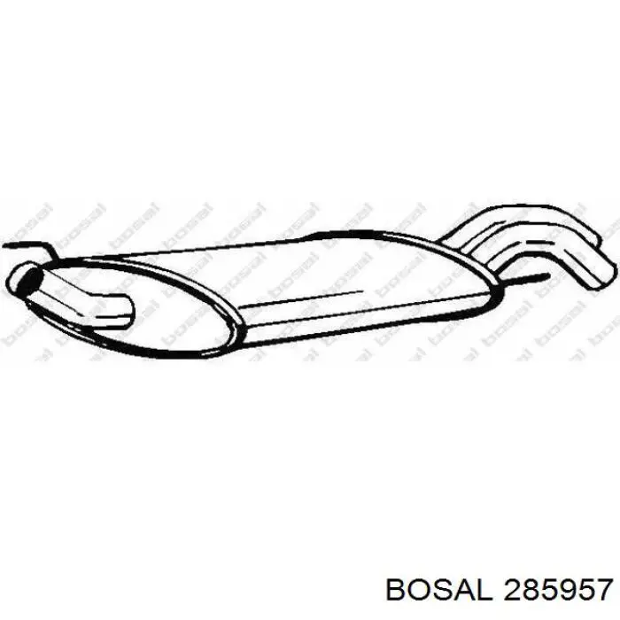 BS 285-957 Bosal silenciador del medio