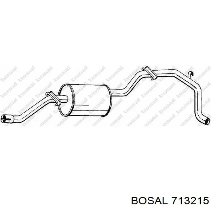 BM50164 BM Catalysts silenciador del medio