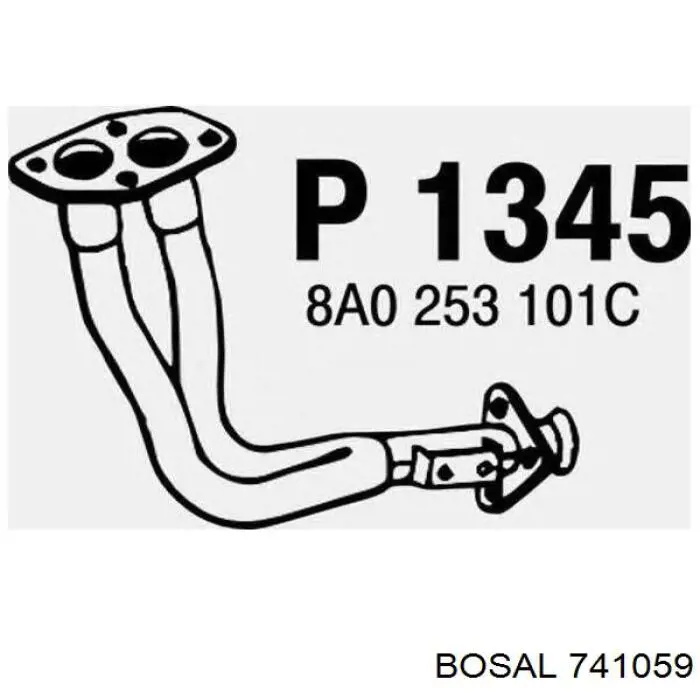 Tubo de admisión del silenciador de escape delantero para Audi 80 (8C, B4)