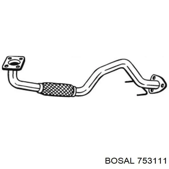 753111 Bosal tubo de admisión del silenciador de escape delantero