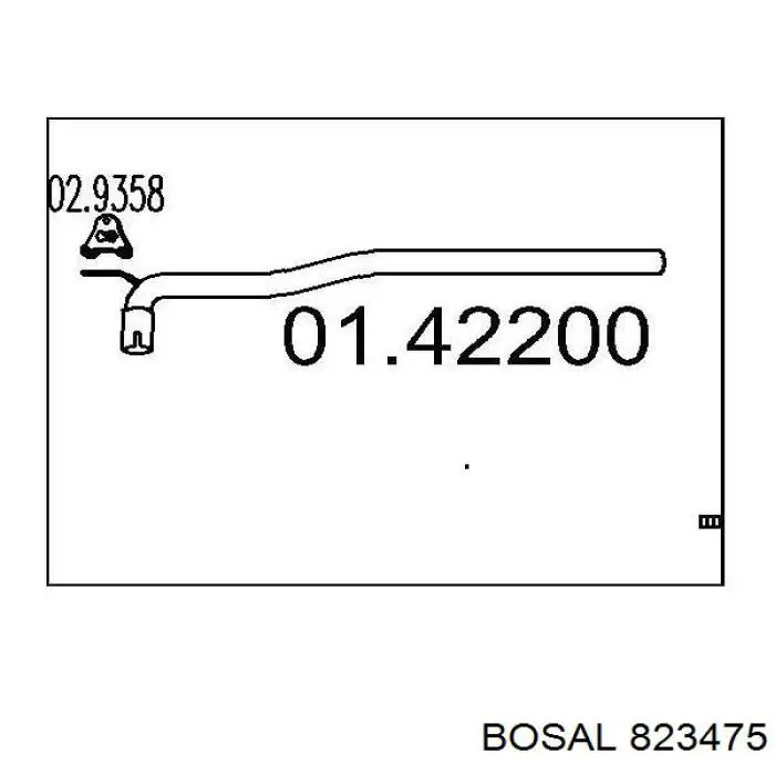 Tubo intermedio de escape Bosal 823475