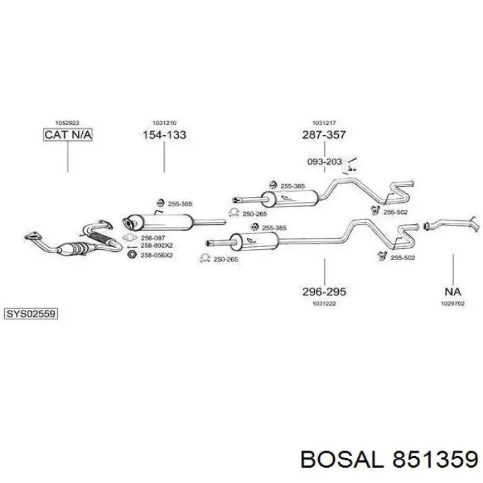 1492218 Ford tubo de admisión del silenciador de escape delantero