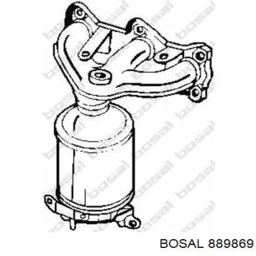 889869 Bosal silenciador del medio