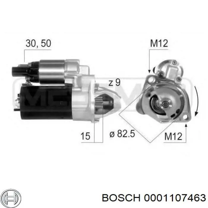 0001107463 Bosch motor de arranque