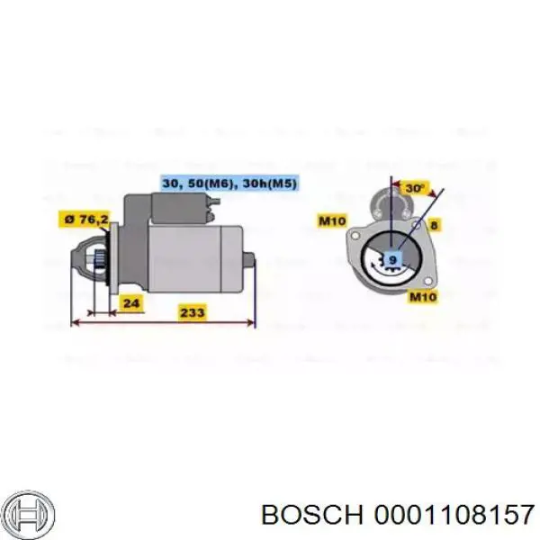 Burro de arranque  Bosch 0001108157 precio, desde 47,93 EUR