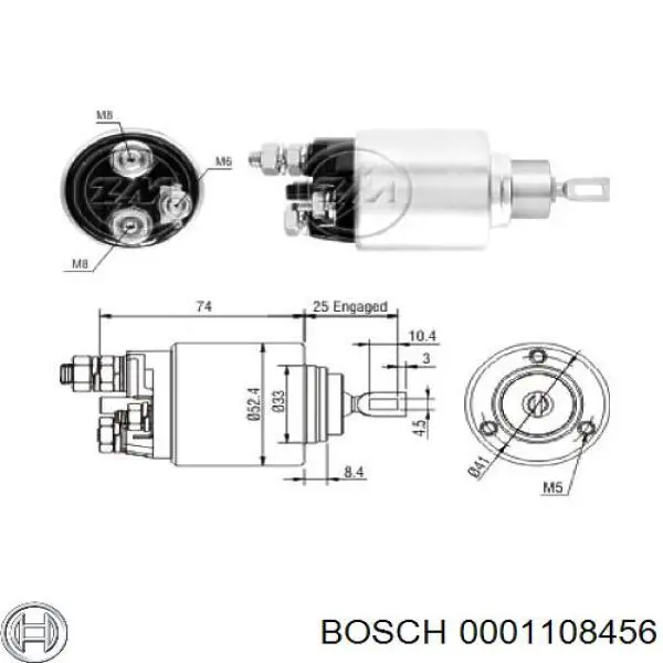 0.001.108.456 Bosch motor de arranque
