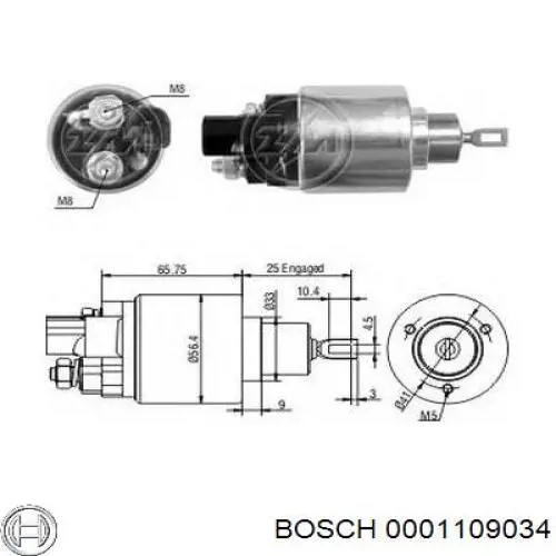 0001109034 Bosch motor de arranque