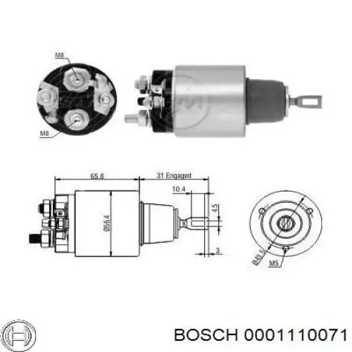 0001110071 Bosch Arranque motores