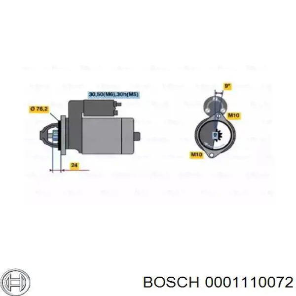 0001110072 Bosch Arranque motores